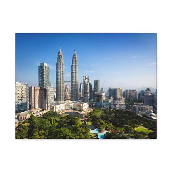 Kuala Lumpur Daytime Skyline Canvas Artwork Breathtaking Stunning Cityscape for